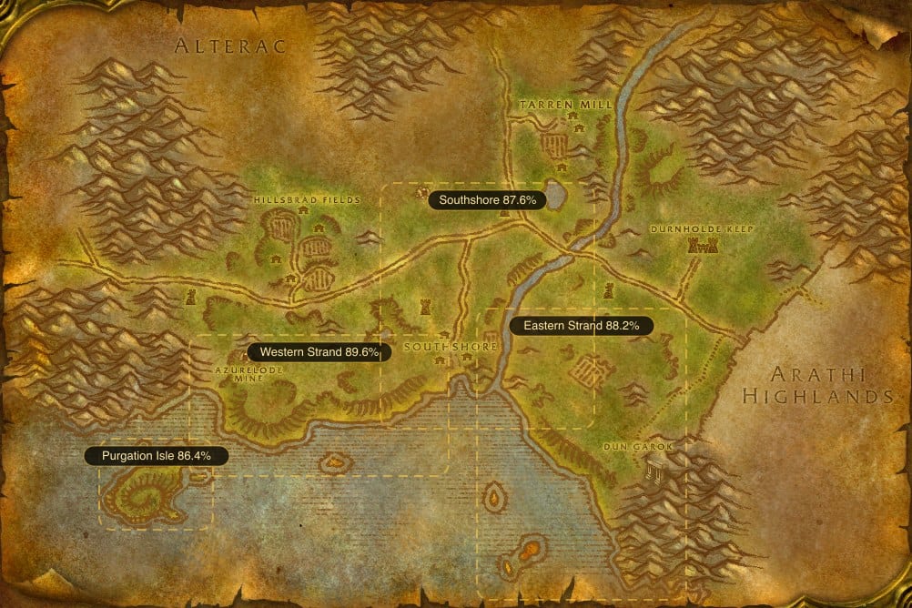 Map of Hillsbrad Foothills showing where to fish Raw Rainbow Fin Albacore: 4 named stretches of water