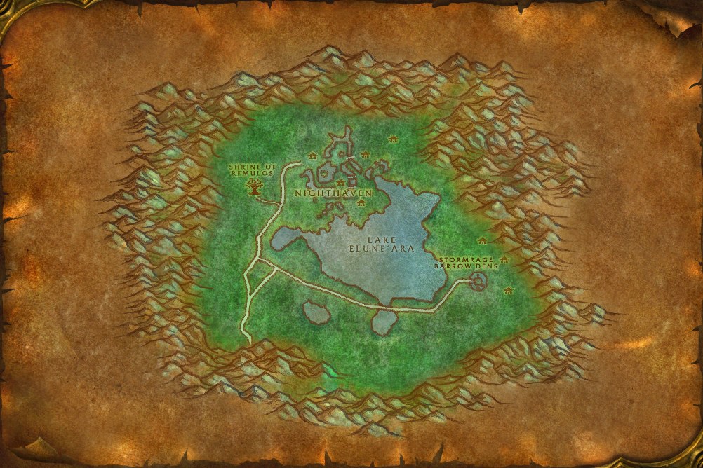 Map of Moonglade, where Oily Blackmouth is caught in open water