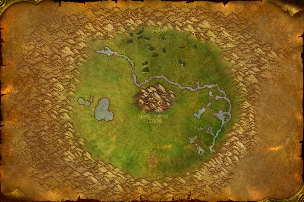 Map of Un'Goro Crater, where Oily Blackmouth is caught in open water