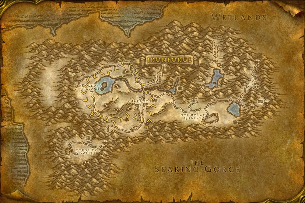 Dun Morogh Herbalism Leveling Route