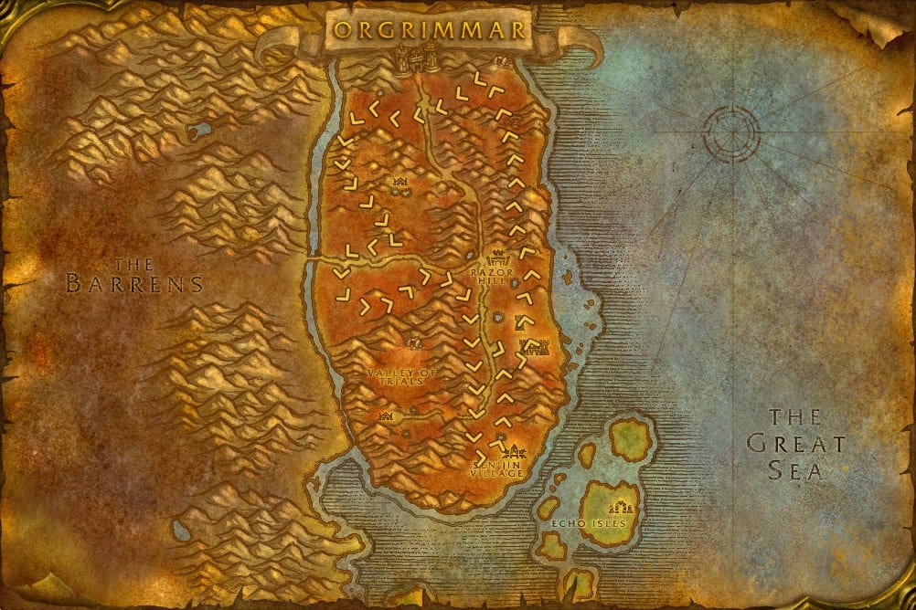 Durotar Herbalism Leveling Route