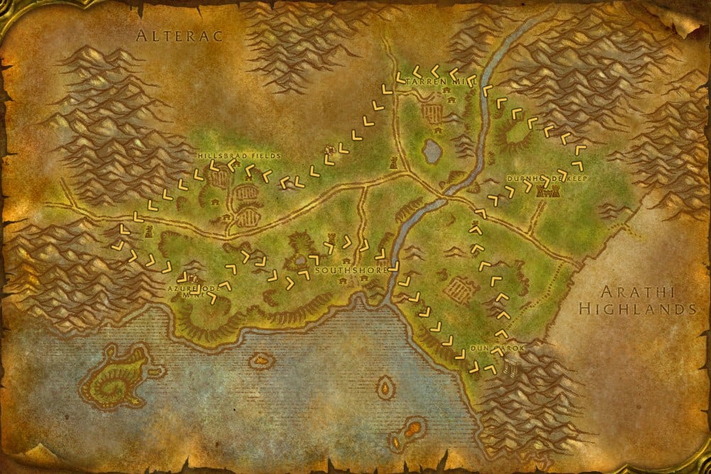 Hilsbrad Foothills Herbalism Leveling Route