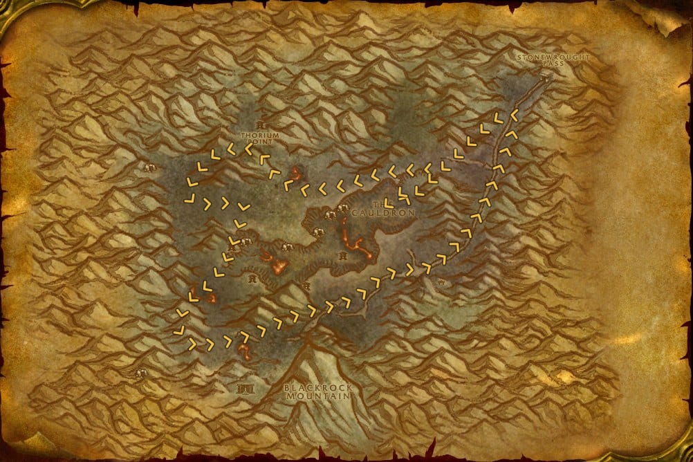 Searing Gorge Herbalism Leveling Route