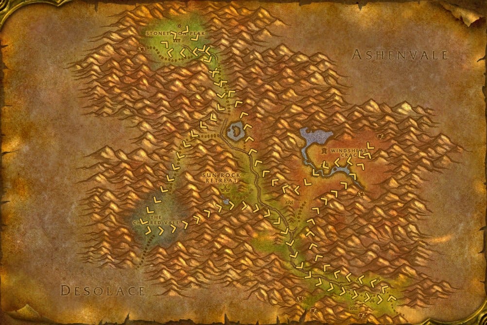 Stonetalon Mountains Herbalism Leveling Route