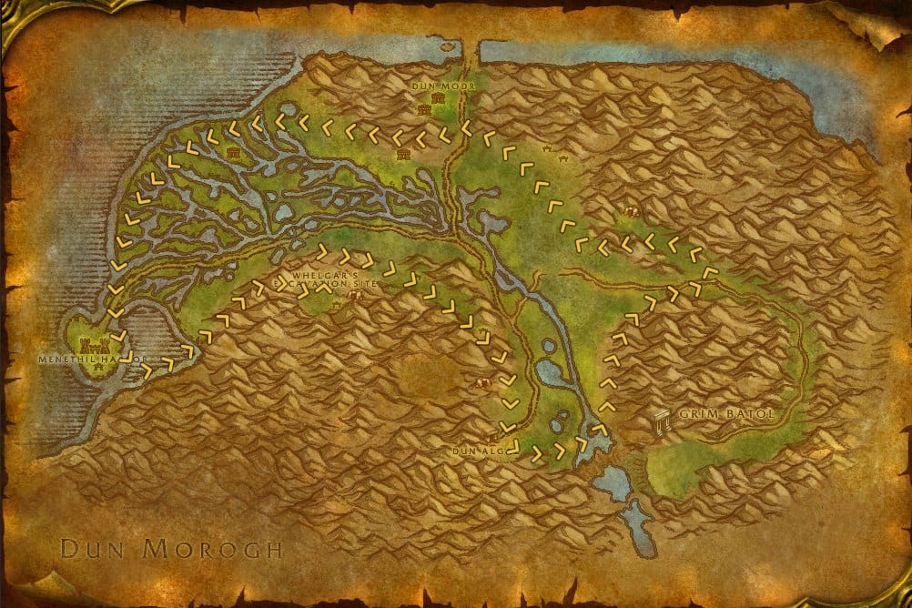 Wetlands Herbalism Leveling Route