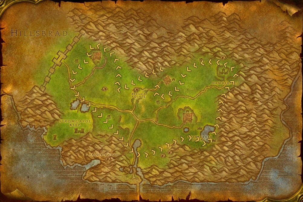 Arathi Highlnds Mining Leveling Route