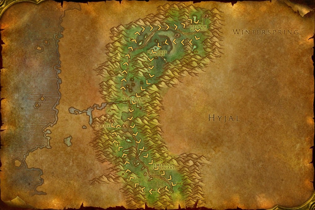 Felwood Mining Leveling Route